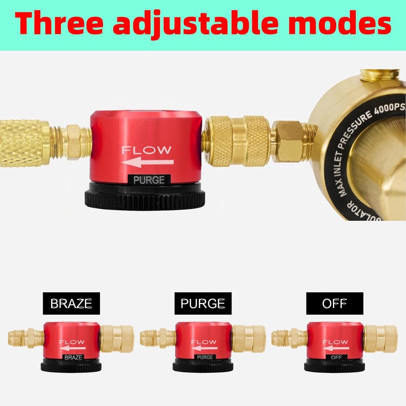 NONGKANG Nitrogen Purge Tool, Nitrogen Regulator HVAC, Adjustable Nitrogen Flow