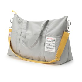 YAPJEB Boston Bag, Travel Bag, 3-Way Carrying Bag, Large Capacity, Travel Bag, Ultra Lightweight, Men's, Women's, 3 Days, 2 Nights, Travel, Business Trips, School, Outdoors, Carry-on, gray (light