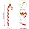 DERAYEE 6 PCS Christmas Glitter Candy Cane Plastic Candy Cane