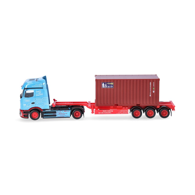Herpa modello camion Mercedes-Benz eActros ProCabin BigSpace autoarticolato container 20
