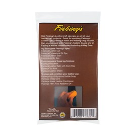 Fiebing's Leathercraft Sponges (2 Pack) - 3" Round Painting Sponges to Apply Fiebing's Leather Dyes, Stains, Top Finishes, Saddle Soaps - Multi-Purpose for Watercolor, Pottery, Ceramics, Arts & Crafts