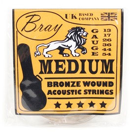 Bray Medium Bronze Wound Acoustic Guitar Strings (13-54) Perfect For Yamaha F370, Yamaha F310, RayGar, Hapilife, Lindo 933C & LDG-46 Acoustic Guitars