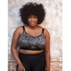 GODDESS Women's Plus Size Non Wired Comfort Sports Bra, Black