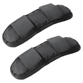 AuraFusion Shoulder Pads - Set of 4 Black Removable Shoulder Strap Pads, Extra Thick Padding, Universal Use for Bags, Guitar Straps and More