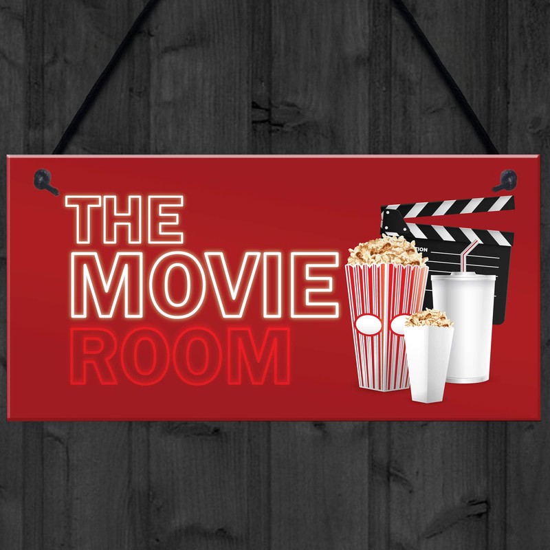 RED OCEAN Home Cinema Room Hanging Sign Home Decor Gift