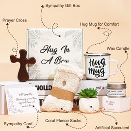 VioraWhite Sympathy Gift Baskets Sympathy Gifts for Loss of Beloved Person Faith Gifts for Women Bereavement Gifts Condolences Gift Basket for Loss Grief Gifts Grieving Gifts Sorry for Your Loss Gifts