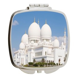 Island Gifting - Image of Sheikh Zayed Grand Mosque in Abu Dhabi in UAE - Square Compact Mirror - Travel Mirror