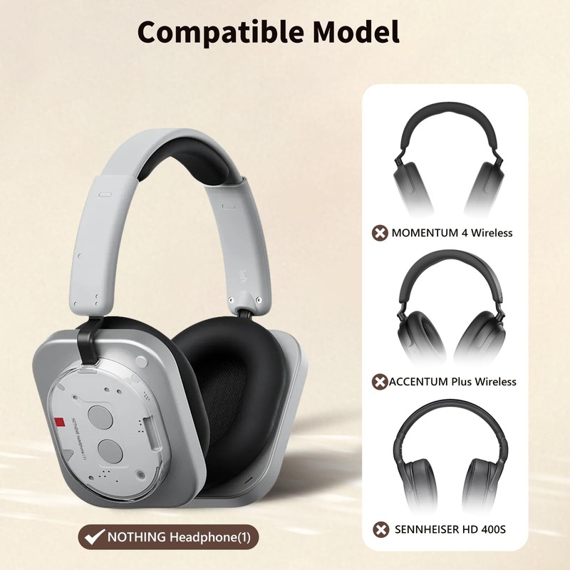 KONXISA for Nothing Headphone (1) Case Cover, 2 Sets Silicone