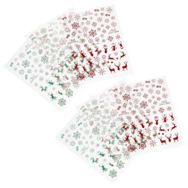 Beavorty DIY Christmas Nail Stickers Charming Vintage Snowflake Decals Nail Art Supplies