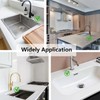MOODKEY Kitchen Sink Splash Guard Sponge Holder (Black, 14.6'')