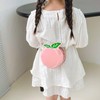 ZOONAI Little Girls Purse, Cute Peach Crossbody Handbag with with