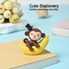 HILAZA 16Pcs Pencil Top Erasers for Kids, 3D Cute Monkey