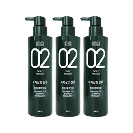 amos Green Tea Real Feel Shampoo 500g (3 Packs) Revitalizing Scalp & Hair Care / amos 아모스 녹차실감 샴푸 500g 3개 리바이탈 라이징 두피 모발 케어