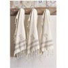 Mud Pie N Initial Turkish Towel, Ivory, One Size
