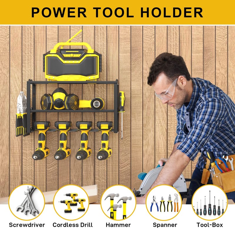 Spacecare Power Tool Organizer- Power Drill Tool Holder- Heavy Duty