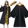 TOTOY TOTOY Magier Hufflepuff Umhang und Hufflepuff Krawatte, Hufflepuff Robe,