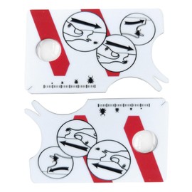 Pack of 2 Tick Cards with Magnifying Glass, Tick Scale Card with Magnifying Glass, Quick Cleaning of Ticks, Tick Card for People, Children, Dogs, Cats, Quick and Gentle Ticks from Pets or People