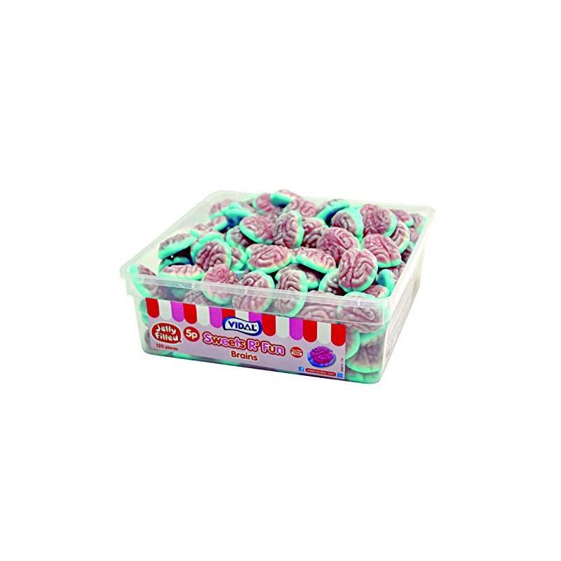 Jelly Filled Brains Fruity in Tub (120 Brains)