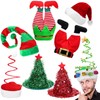8 Gorros Navideños Unisex Sombreros Divertidos de Navidad Sombreros de