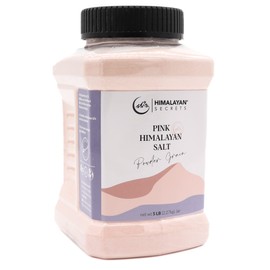 Himalayan Secrets Gourmet Pink Himalayan Salt - Bulk 5LB Jar - 100% Natural Healthy Salt Packed with Minerals - Kosher Certified (5 LB Powder Jar)
