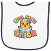 inktastic 1 Cute Chick Baby Terry Cloth Bib White and