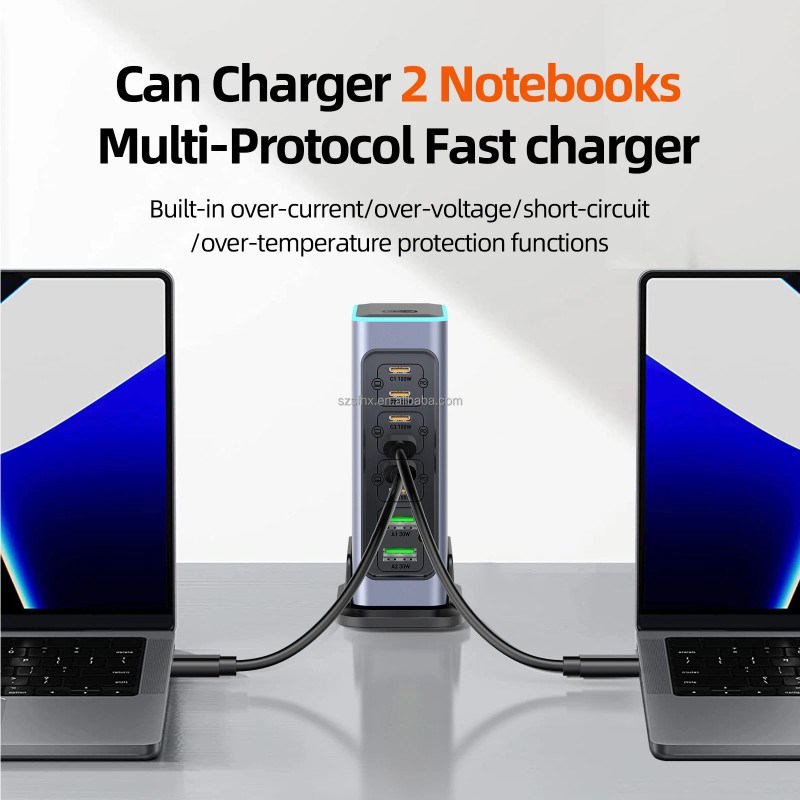 Multi-Port 100W PD Laptop USB Charging Station High-Power 140W GaN