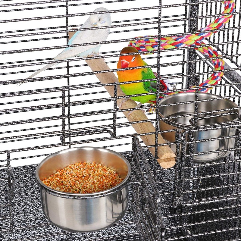 Yaheetech 61.5-inch Wrought Iron Rolling Large Parrot Bird Cage for