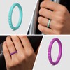 ThunderFit Thin and Stackable Silicone Rings, 8 Pack Silicone Wedding