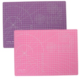 Operitacx 2pcs A4 Cutting Pad Double-Sided Cutting Cutting Engraving Anti-Cut Pad Rubber Stamp Board (Pink + Purple) 2pcs Handcrafts Cutting Mat Cutting Boards Light Mats PVC