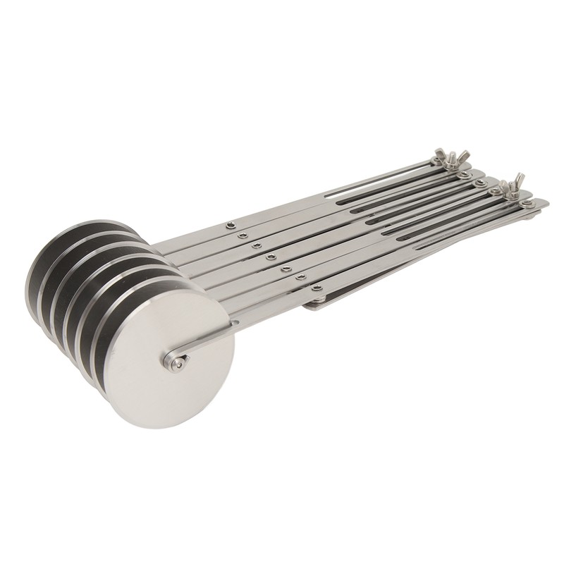 7 Wheel Pastry Cutter Roller Stainless Steel Multifunction Adjustable Width