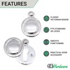 Victorian Keyhole Covered Escutcheon for Front Doors 35mm Polished Chrome