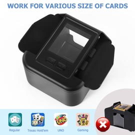 AOKUY Automatischer Kartenmischer für 1-2 Decks, wiederaufladbarer 2000-mAh-Akku, geräuscharmer elektrischer Shuffler für Poker, UNO, Blackjack, Phase 10 & mehr - One-Touch-Shuffle, tragbar & leise