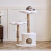 44” Modern Wood Cat Tree Tower | Luxury Cat Condo