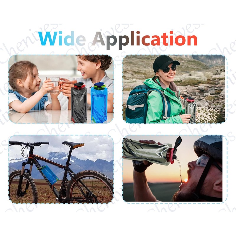 Chenivesss Foldable Water Bottle, 700 ml Reusable Foldable Water Bottles,