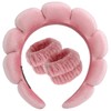 DRESHOW Spa Headband for Washing Face Wristband Set Sponge Soft