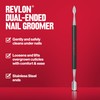 REVLON Revlon Expert Dual-Ended Nail Groomer, Stainless Steel Manicure Tool,