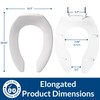 CHURCH 295SSCT Commercial Open Front Plastic Toilet Seat, Heavy Duty
