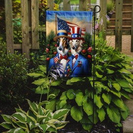 Caroline's Treasures DAC4194GF All American Borzoi Garden Flag Mailbox Flag Decorative Yard Flag Banner Outside Patio Artwork Yard Flower Beds, Garden Size, Multicolor