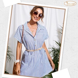 JASGOOD 2 Pack Women Stretchy Waist Belt Retro Elastic Skinny Belt for Ladies with Gold Buckle