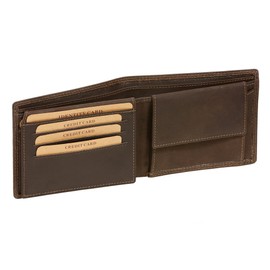 Mens Wallet Vintage-Style LEAS MCL, Genuine Leather, brown - ''LEAS Basic-Vintage-Collection''