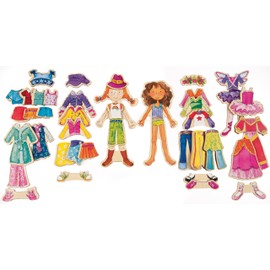 Bendon TS Shure Daisy Girls 40-Piece Wooden Magnetic Dress Up Doll 50463