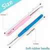 Auvoau 4mm 6.5mm Crochet Hooks Extended Knitting Needles Ergonomic Crochet