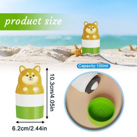 LUMOOM Sunscreen Applicator Refillable, Sunscreen Applicator for Children Adults, Roll-on Sponge Applicator Cream Aid, Portable Sun Protection Roller for Travel (Green)