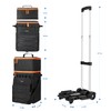 Odoland 72 Cans Soft Cooler with Wheels and Handle Collapsible