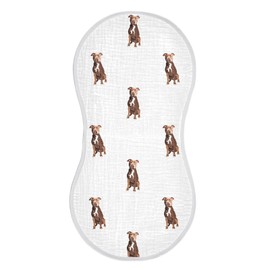 vvfelixl Pit Bull Terrier Sitting Dog Burp Cloths for Baby Boy Girls Baby Washcloths Burp Rags 1 Pack