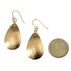 Hammered Bronze Teardrop Earrings