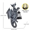 OGVOGV Dragon-Shaped Wall-Mounted Solar lamp Statue, Suitable for Outdoor Spaces