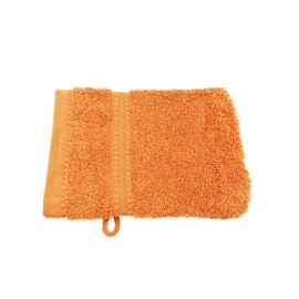 Julie Julsen® Organic Wash Mitt Set, 10 Wash Mitts Available in 32 Colours, Soft and Absorbent Carrot 15 x 21 cm