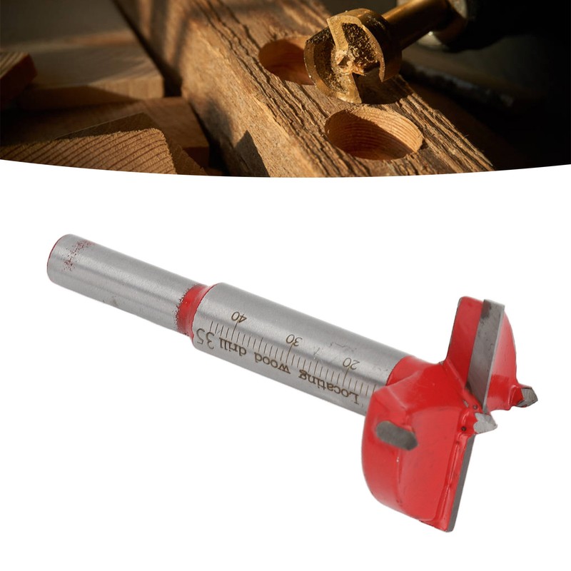35mm Hinge Boring Jig Kit Hole Locator Red Drill Bit