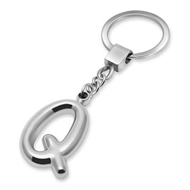 SoulCats® 3D Letter Key Ring Made of Solid Stainless Steel in Silver, Stainless Steel, Silver